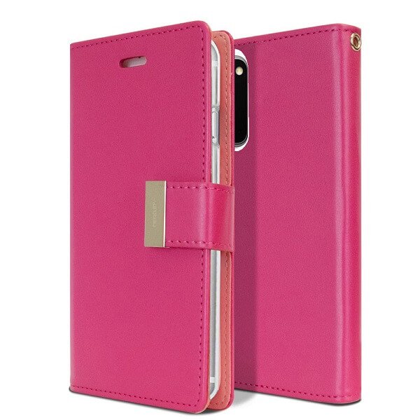 Goospery Samsung Galaxy S20 FE Rich Diary Hot Pink Wallet Case Goospery Samsung Galaxy S20 FE Rich Diary Hot Pink Wallet Case